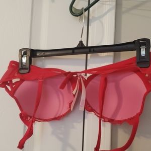 Pink by Victoria Bra Size 36B color red
